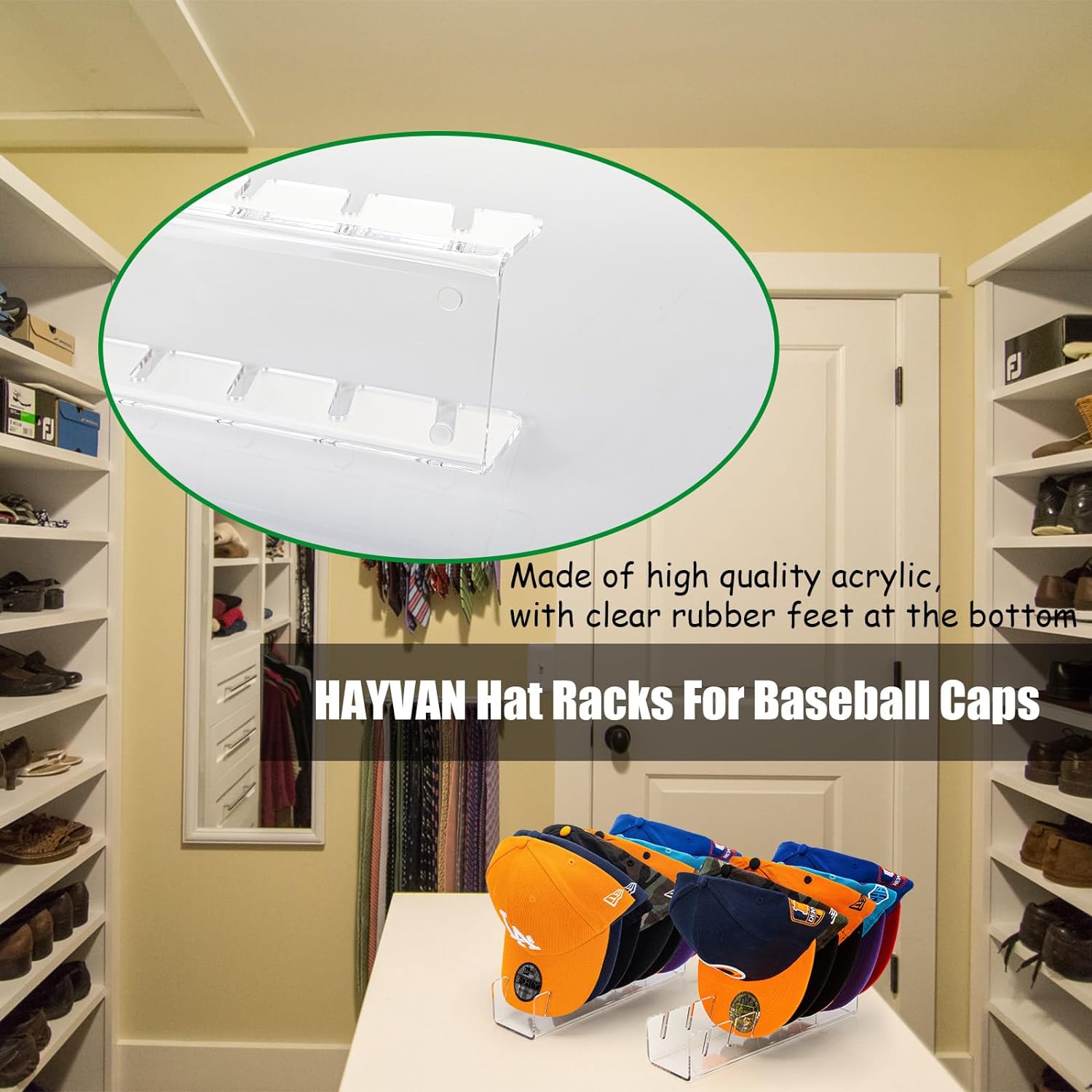 🎉2024 Hot SALE 🎉Hat Stand for Baseball Caps 2 Pack