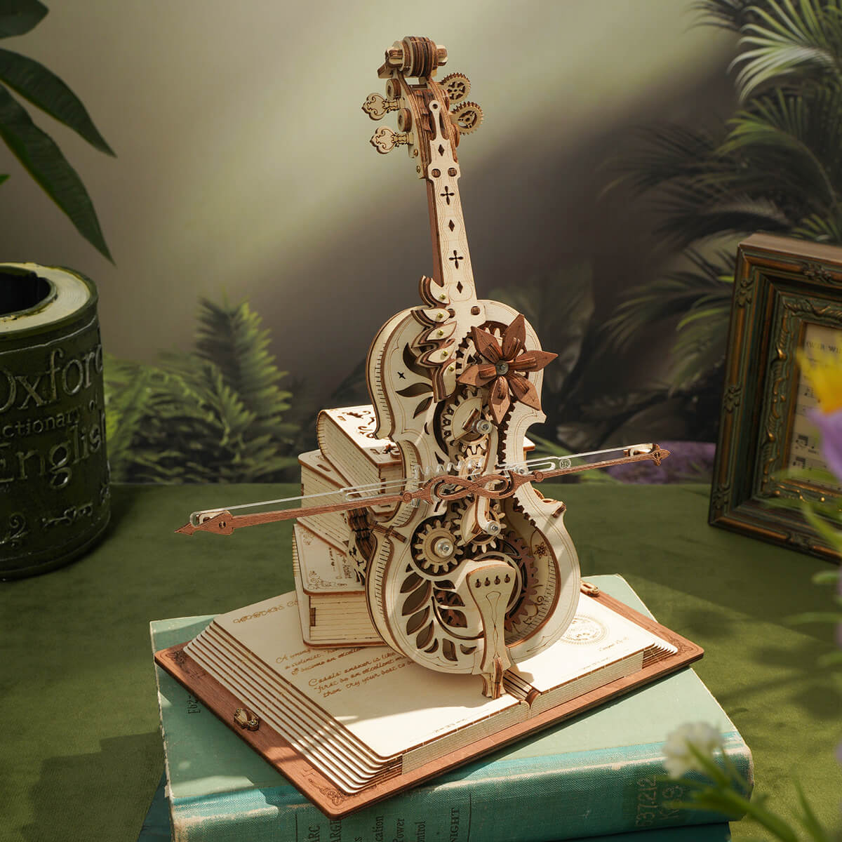 🌙🌙Magic Cello Mechanical Music Box 3D Wooden Puzzle