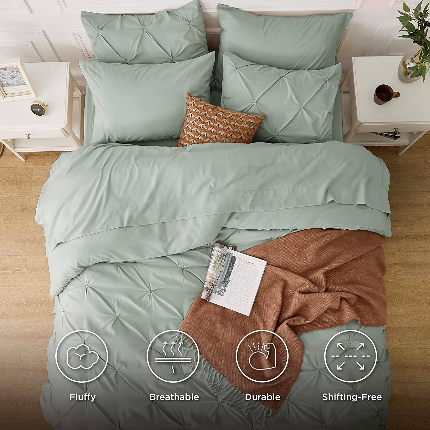 💥Spring Bedding Pintuck Comforter Sets