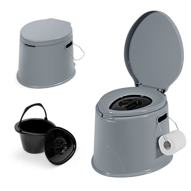 Portable Travel Toilet w/ Paper Holder