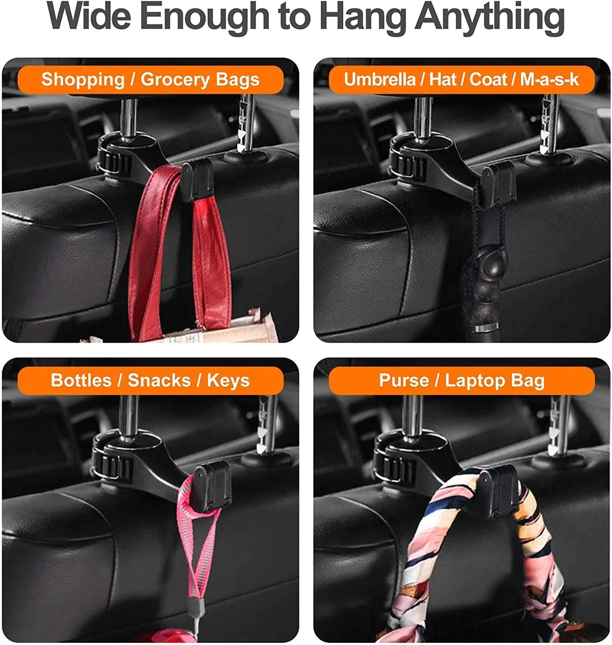 (🔥Last Day Promotion - 47% OFF) 2 In 1 Car Seat Hooks For Purses And Bags With Phone Holder
