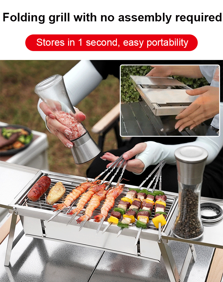 💥Last Day💥Small Portable Charcoal Grill | Foldable Grill
